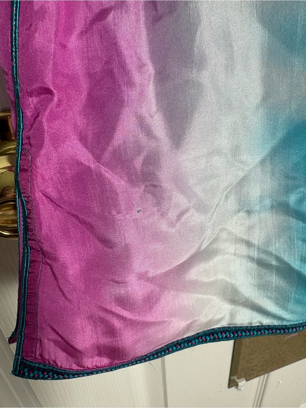 100% Silk Soft Surroundings Women’s Blue & Purple TieDye V-Neck Tunic XL NWT - Picture 7 of 7